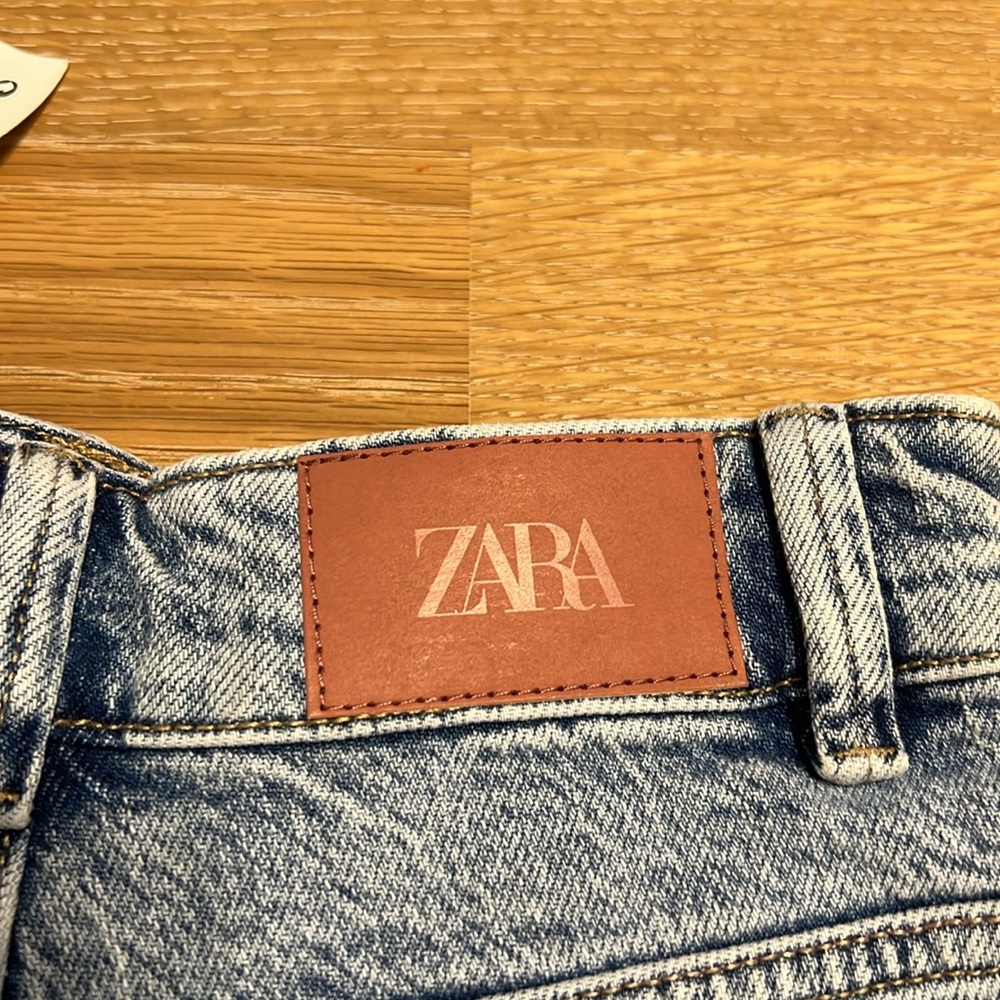 Zara Shorts Jeans Denim Blue Distressed Women Shorts jeans size 2 NEW - Picture 6 of 15